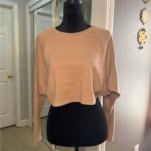 Paper Crane Tan Women's Crop Sweater
